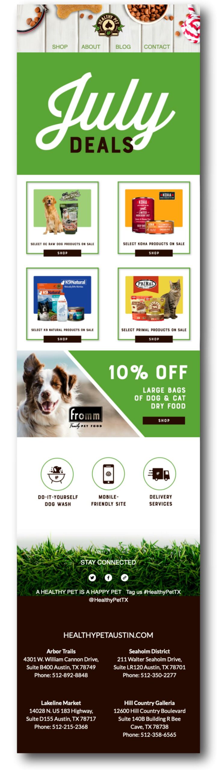 Healthy Pet email marketing